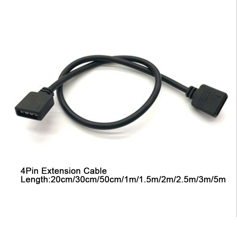 4Pin LED RGB Konektor Ekstensi Kawat Kabel 1M 2M 5M 30 Cm 4 Pin Ekstensi Kabel Konektor untuk SMD 5050 2835 RGB LED Strip Lampu