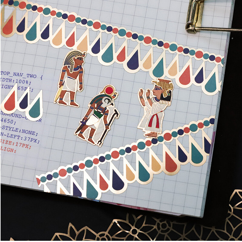1 Pcs Retro Gouden Hol Serie Kant Washi Masking Tape Release Papier Stickers Scrapbooking Label Briefpapier Decoratieve Tape