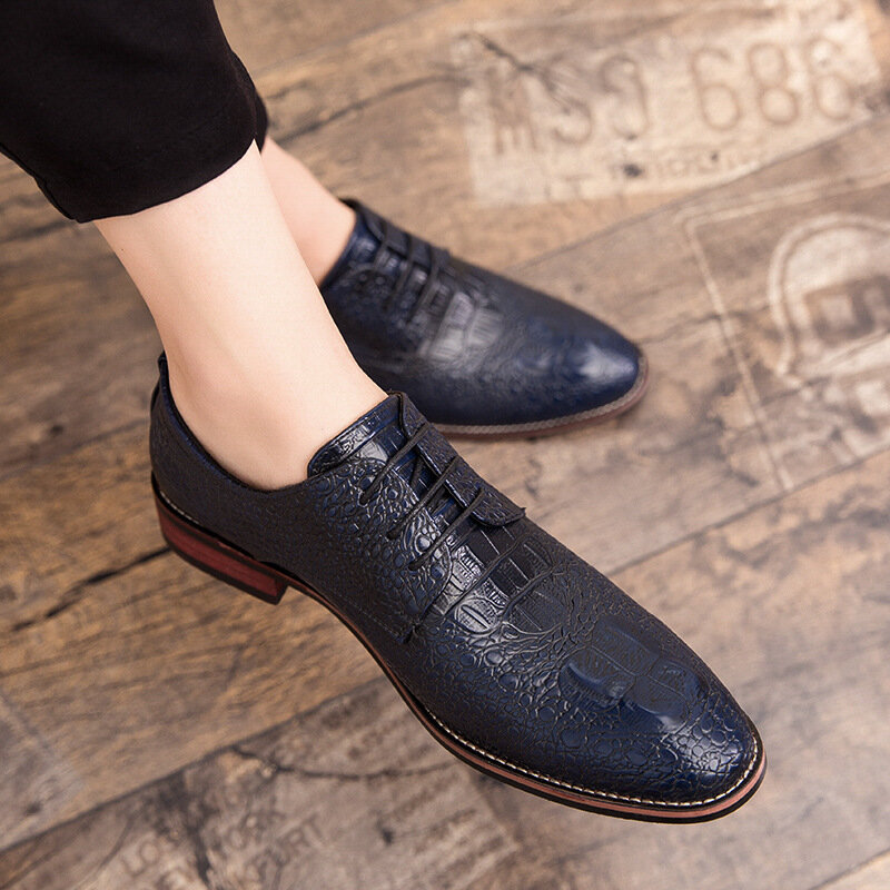 38 ~ 48 zapatos de cuero para hombres cómodos y elegantes zapatillas de negocios Oxford para hombres # XF8691