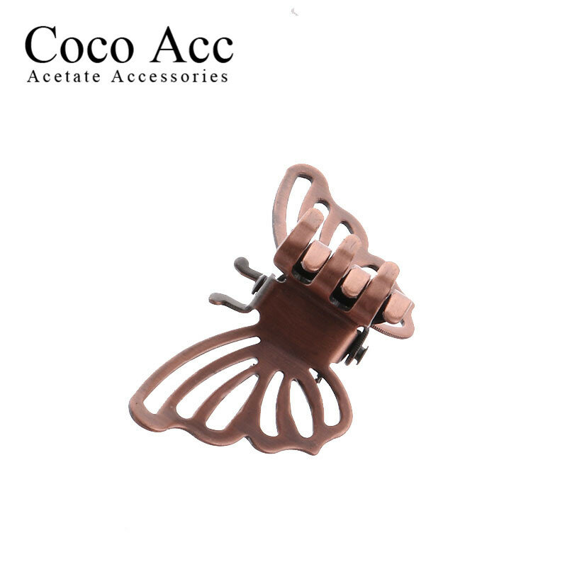 Winnter-mini pinzas de metal para el pelo, accesorios de pinza con cierre de mandíbula, diseño de moda de cobre negro, gran oferta, 2019