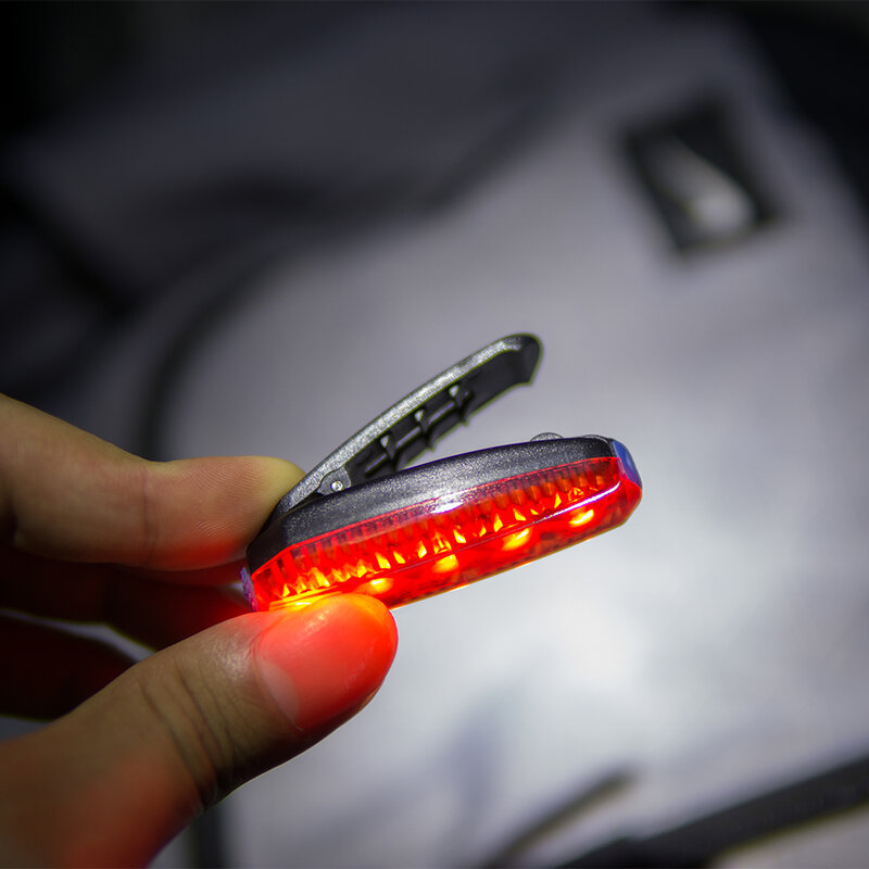 ZTTO LED vélo feu arrière en cours d'exécution pince sac USB lumière étanche Sports de plein air Li batterie Rechargeable vélo de route vélo WR03