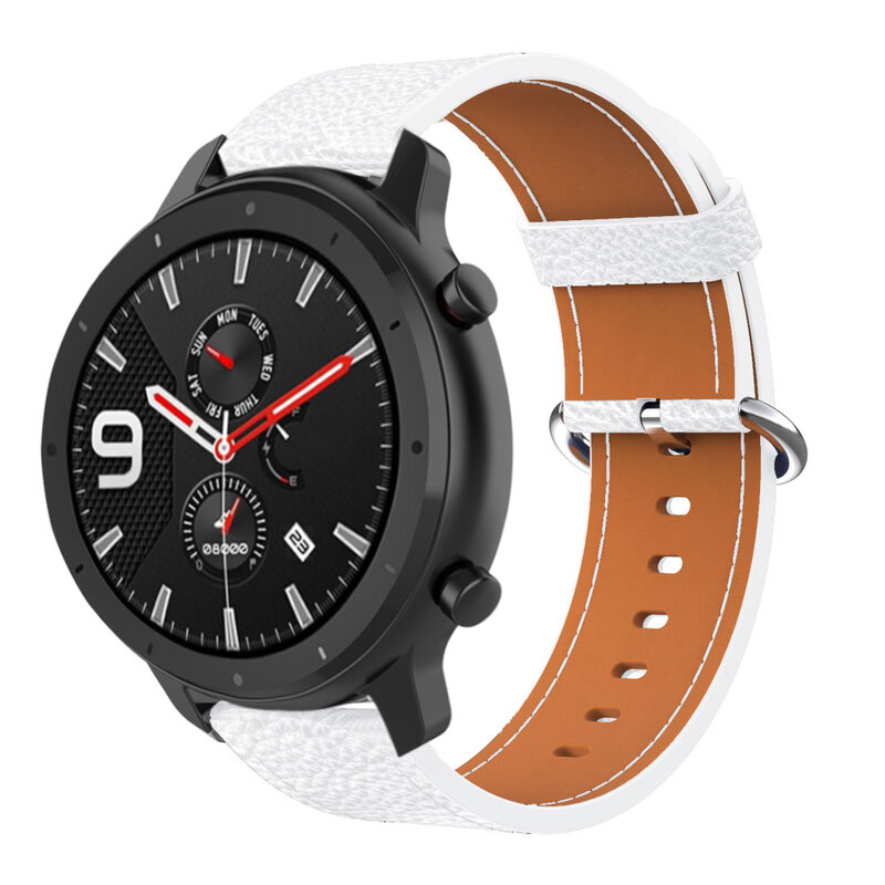 สายหนัง22มม.สำหรับ Amazfit GTR2ของแท้สมาร์ทนาฬิกาสำหรับ Huami Amazfit GTR 47มม.Pace Stratos 2 2S 3 Correa Watchband