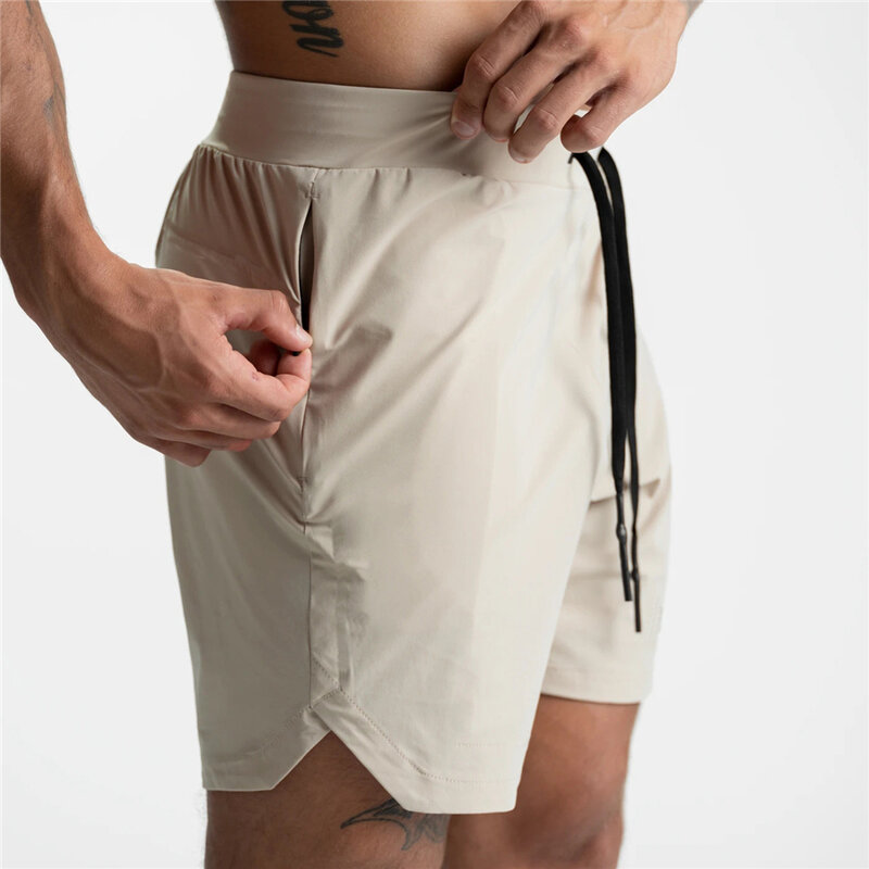 Pantalones cortos deportivos para hombre, Shorts deportivos de secado rápido con múltiples bolsillos para correr, novedad de verano de 2022