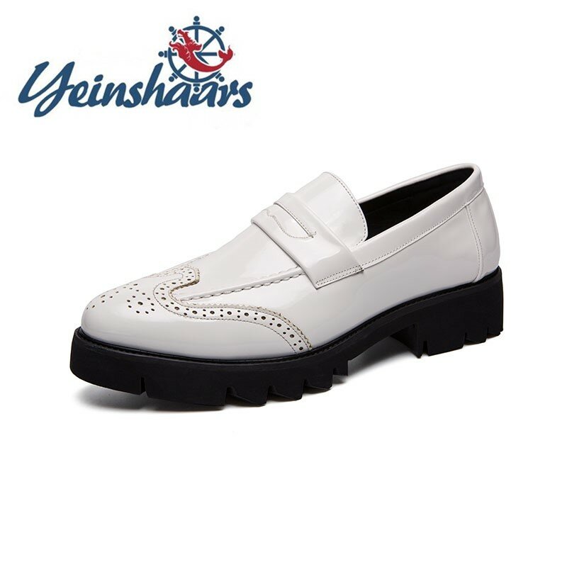 Hommes blanc robe mocassins mode élégant richelieu chaussures été décontracté en cuir chaussures marque affaires chaussures de mariage chaussures habillées formelles