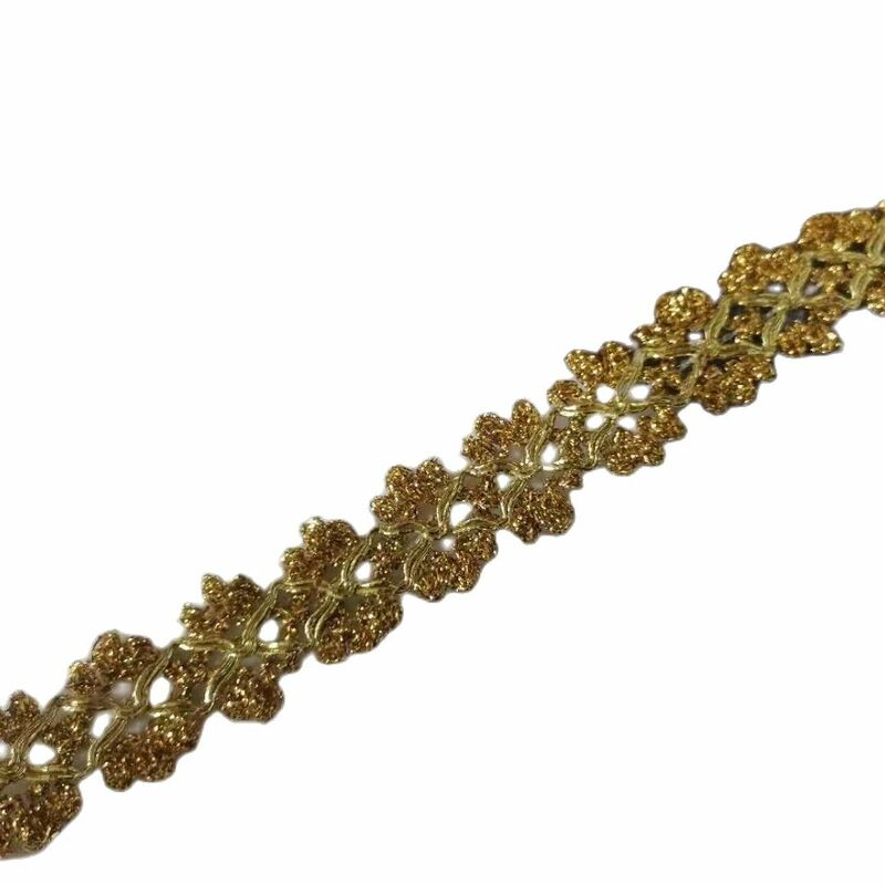 Rideau en dentelle dorée de 1 m, 2.9cm, ruban Guipure, garnitures de couture pour vêtements en dentelle LT32