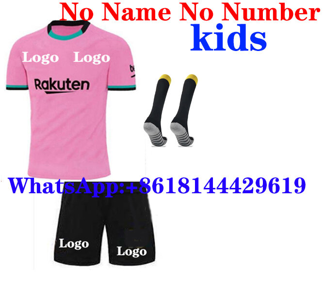 Enfants FC BARCELONAES maillot de football 2020 2021 camisetas DE futbol ANSU FATI 20 21 Messi GRIEZMANN de JONG Maillots de football