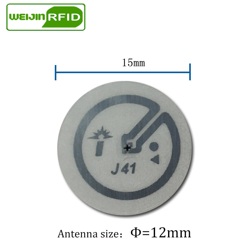 Etiqueta Adhesiva RFID UHF Impinj J41, con incrustación húmeda de 915mhz, 900, 868mhz, 860-960MHZ, EPCC1G2, 6C