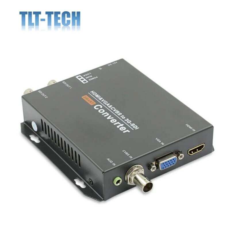 Convertidor de vídeo CVBS a SD/HD/3G SDI, 1920x1080 @ 60Hz, HDMI, VGA, CVBS, señal PAL/NTSC con control remoto