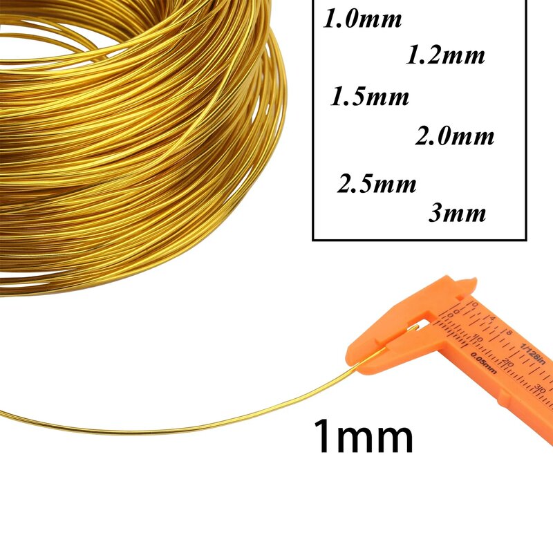 1Mm-3Mm 15 Kleuren Rvs Aluminium Ambachtelijke Draad Flexibele Artistieke Kralen Cord String Rope Voor Sieraden maken Accessoires