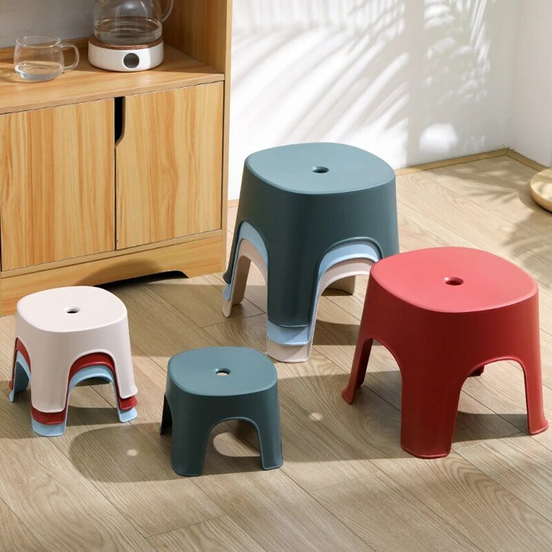 Zagęszczona plastikowa mała ławka taboret łazienkowy podnóżek antypoślizgowy kwadratowy stołek dla dorosłych dzieci łazienka siedzenia prysznicowe rozmiar S/M