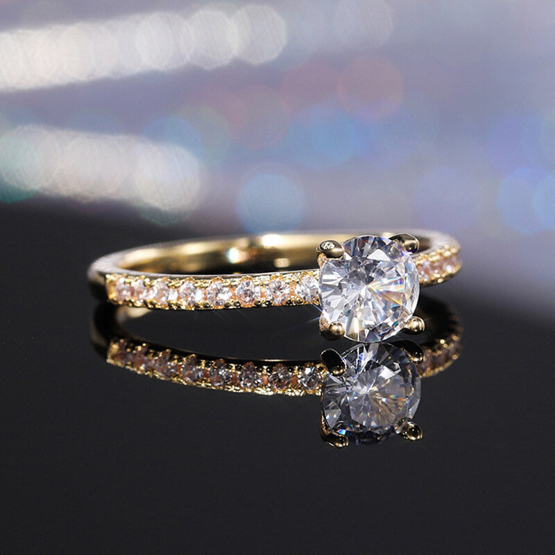 Klasyczny obrączka pierścionek na palec dla kobiet 925 Sterling Silver wysokiej klasy AAA cyrkon kamienie uroczy biżuteria na przyjęcie