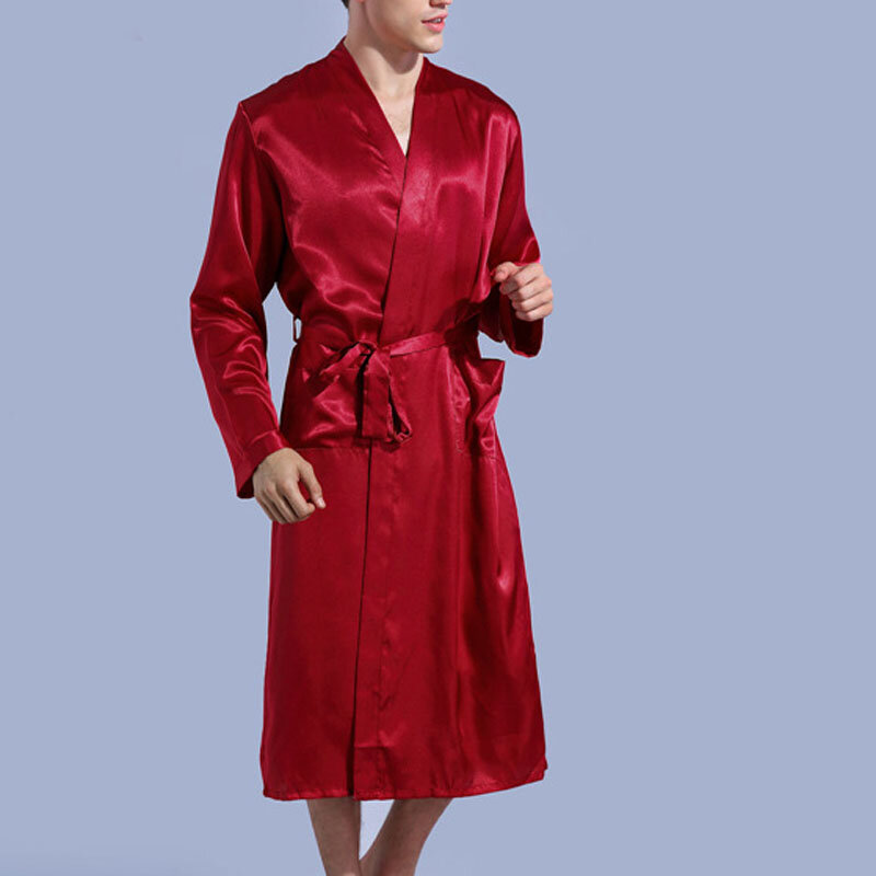 Summer autumn Men's bathrobe 8XL 7XL 6XL Bust 138cm plus size thin style Sleepwear Pajama man