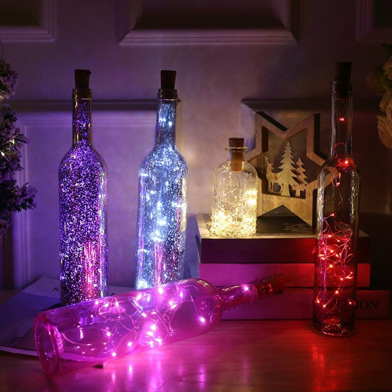 와인 병 마개 구리 와이어 램프 스트링, 침실 크리에이티브한 방 장식 랜턴, 와인병 램프 스트링