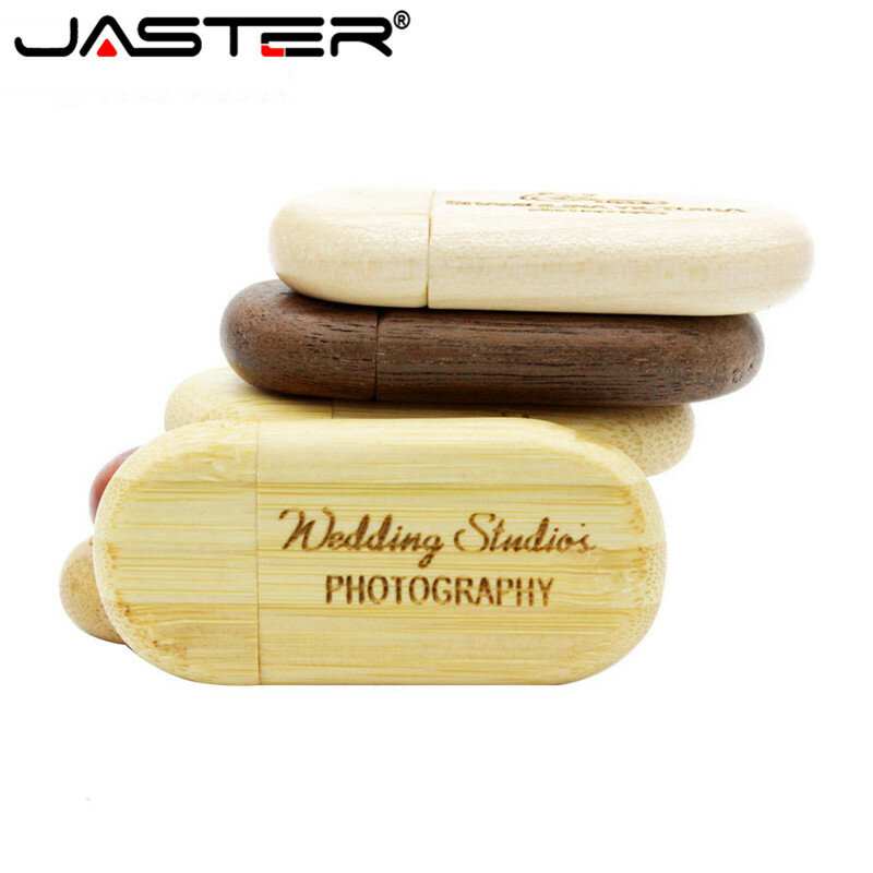 JASTER in legno 4-64GB Usb 2.0 Memory Pen Drive Logo personalizzato inciso regalo aziendale/regalo fotografico di nozze (oltre 5 pezzi Logo gratuito)