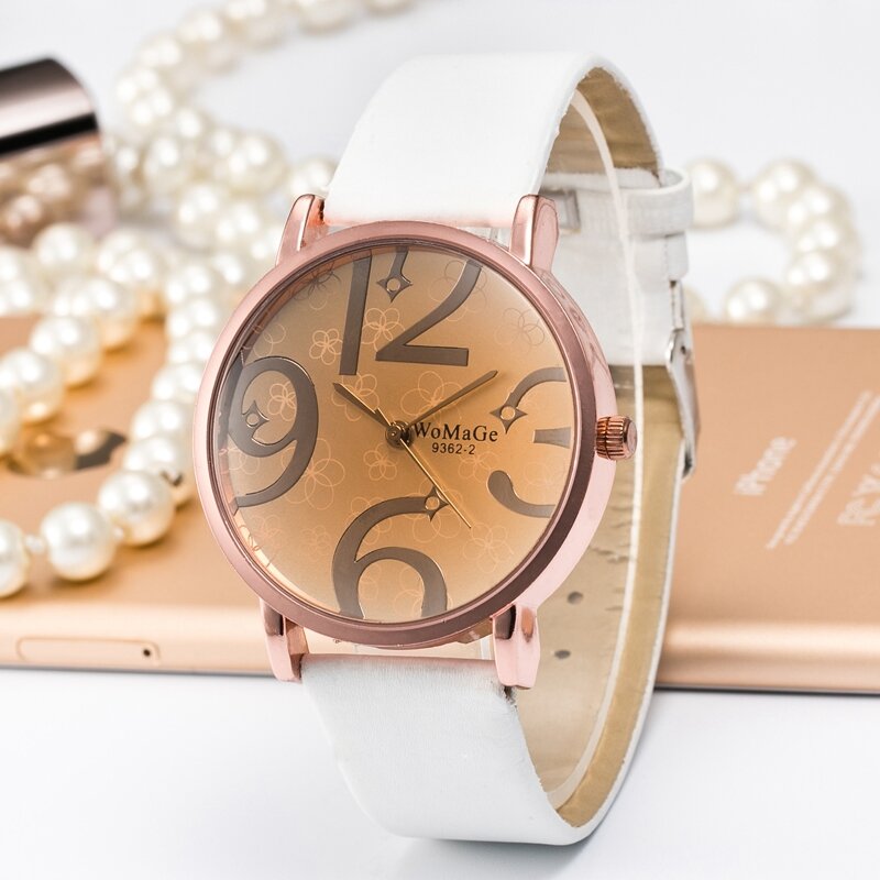 女性のためのファッショナブルな腕時計,革の腕時計,クォーツ