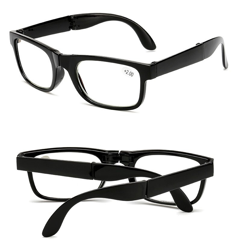 Składane okulary do czytania składane do czytania mężczyźni kobiety w stylu Vintage okulary do czytania lub pracy przy komputerze z case 1.0 1.5 2.0 2.5 3.0 3.5 4.0