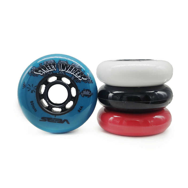 84A Street Invaders Skating SEBA Wheel 80 76 72MM Patines Tire For Roller FSK Inline Skates Wheel for SEBA HV 4 Pieces/lot