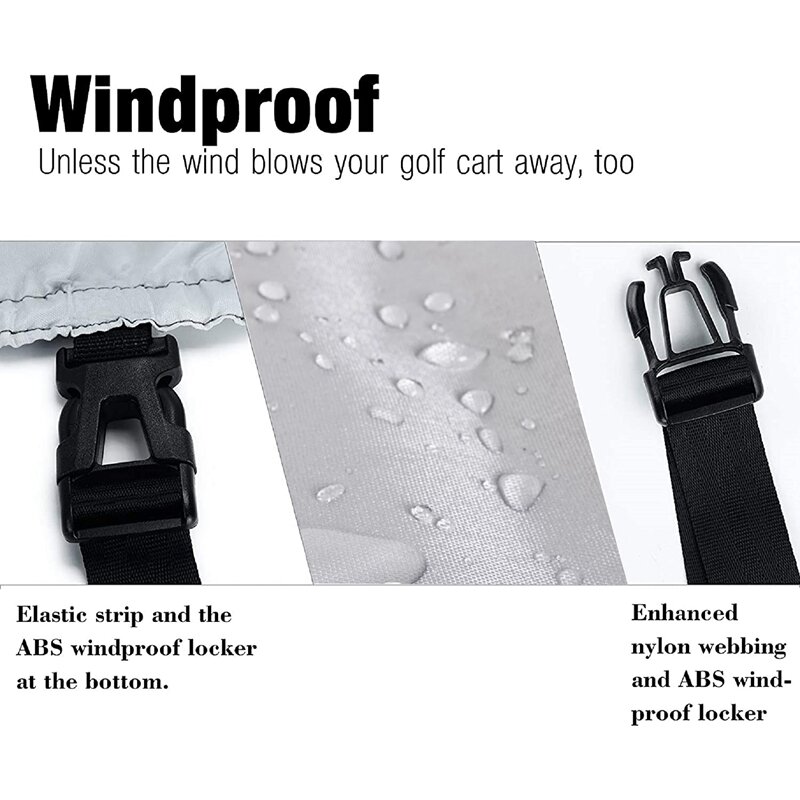 Чехол для тележки для гольфа 210D, водонепроницаемая Пылезащитная крыша из ткани Оксфорд, защита от дождя для EZ GO, клубного автомобиля, Yamaha, 4 Пассажира