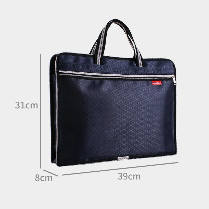 Portable Briefcase A4 File Oxford Cloth Three-dimensional Briefcase Office Meeting Multifunctional Laptop Bag Waterproof