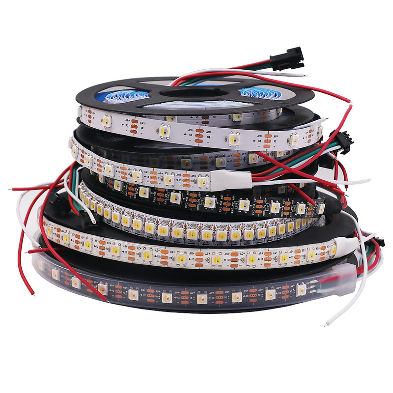 Bande Lumineuse LED SK6812, Ruban Adressable Individuellement, RGBW, RGBWW, RGBMarin, WWA, Similaire à WS2812B, 30/60/96/144 Gible/m, DC 5V