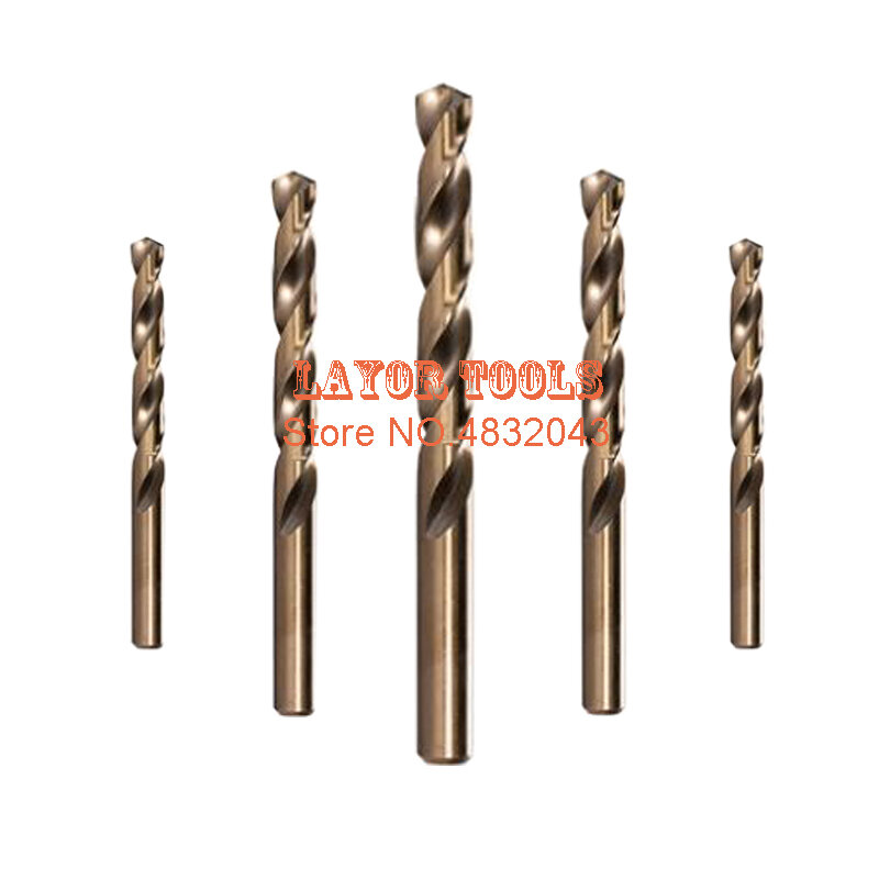 10 pièces 1.0mm-8.0mm M35 HSS-CO asile alt forets HSS foret hélicoïdal pour acier inoxydable (1.5/2/2.5/3/4/4.5/5/5.5/6/6.5/7/7.5mm)