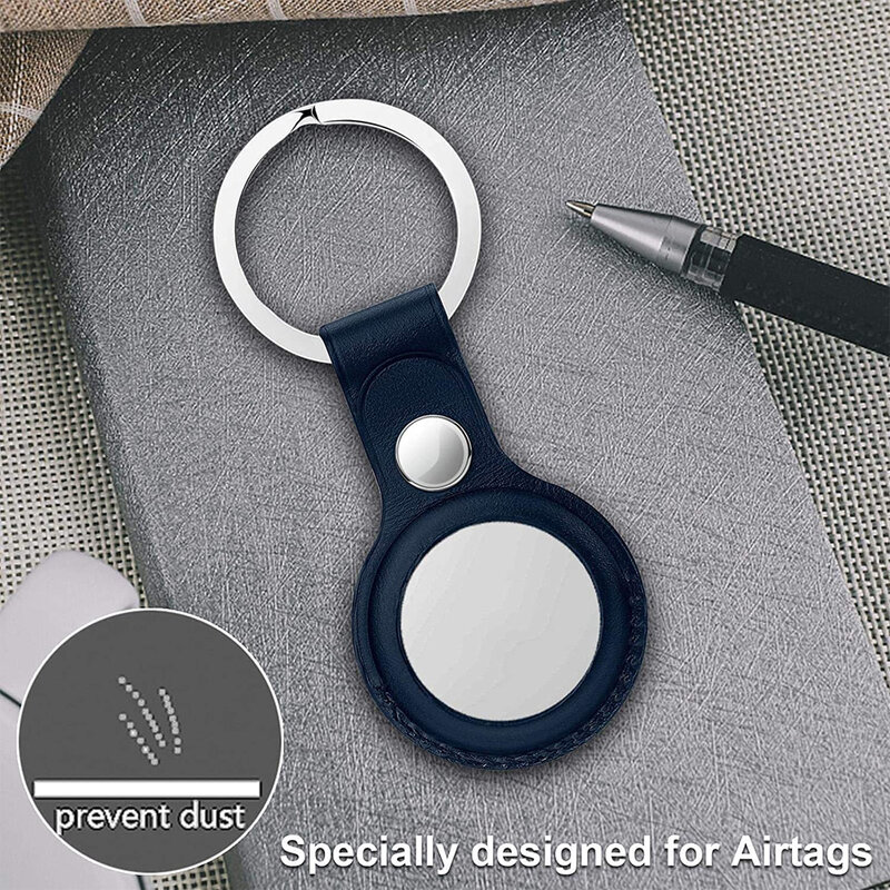 Кожаный защитный чехол для Apple AirTag, брелок для защиты от потери для AirTag, чехол с пряжкой для отслеживания местоположения, чехол с кольцом
