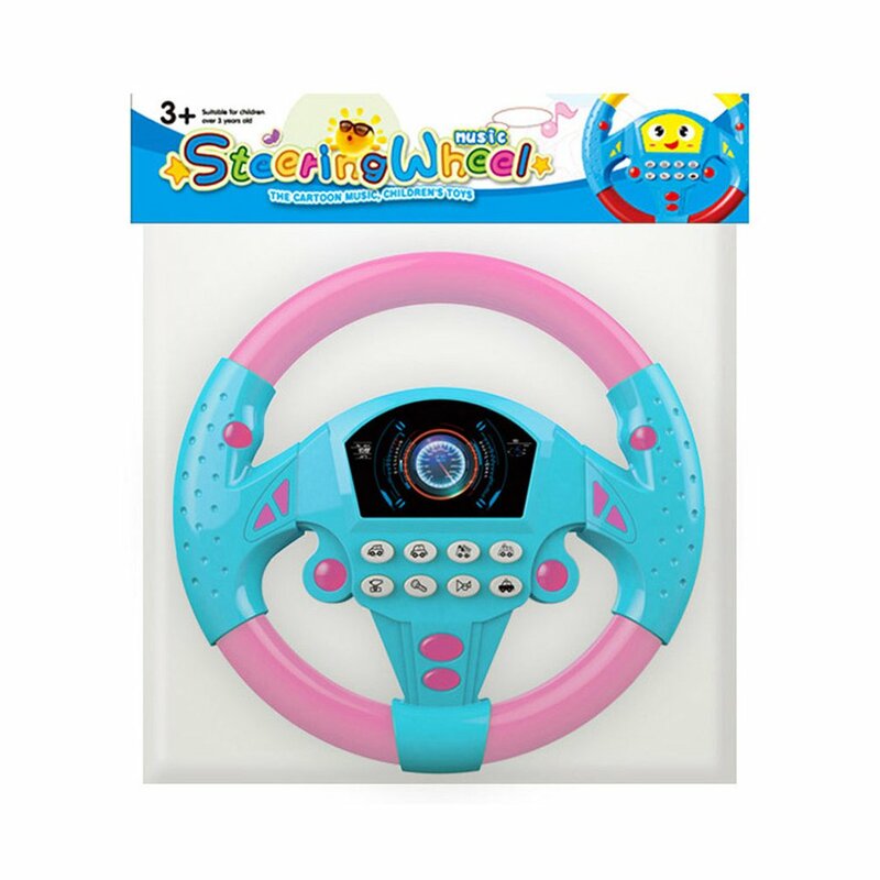 EleaccelerSimulation-Jouet de roue de voiture pour enfants, jouet coule pour bébé, volant avec lumière, son, conduite, jouet éducatif