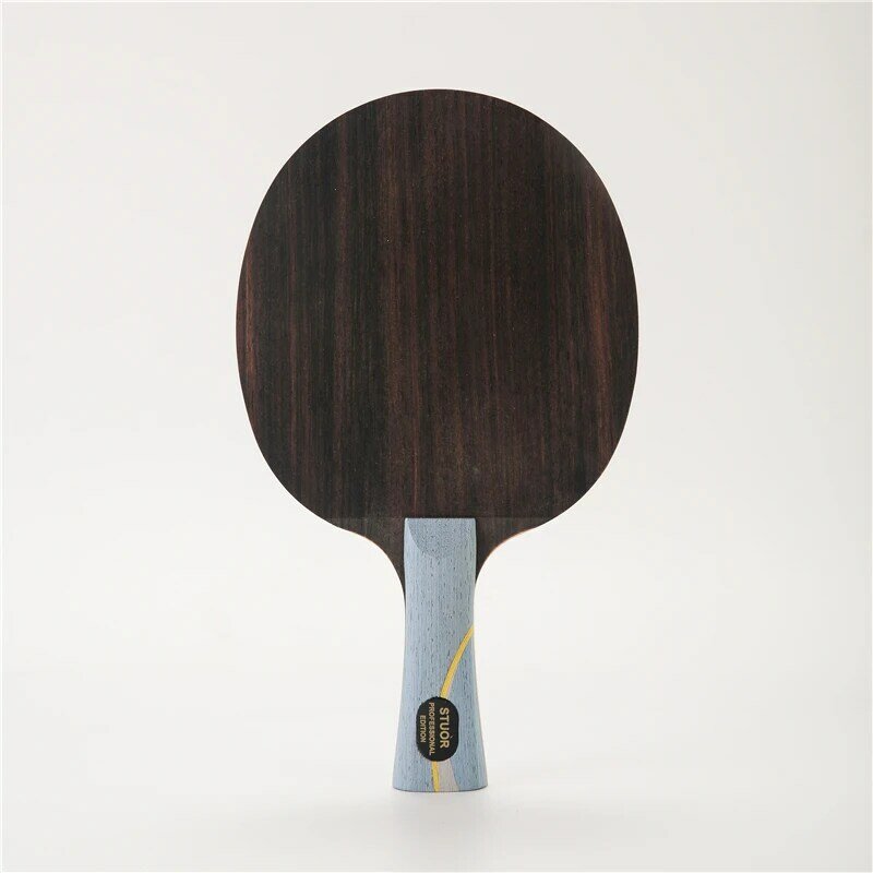 Raqueta de tenis de mesa de ébano, estructura de W968-5, madera de 5 capas más 2 capas, ALC, interior de carbono, pala de murciélago para ataque rápido
