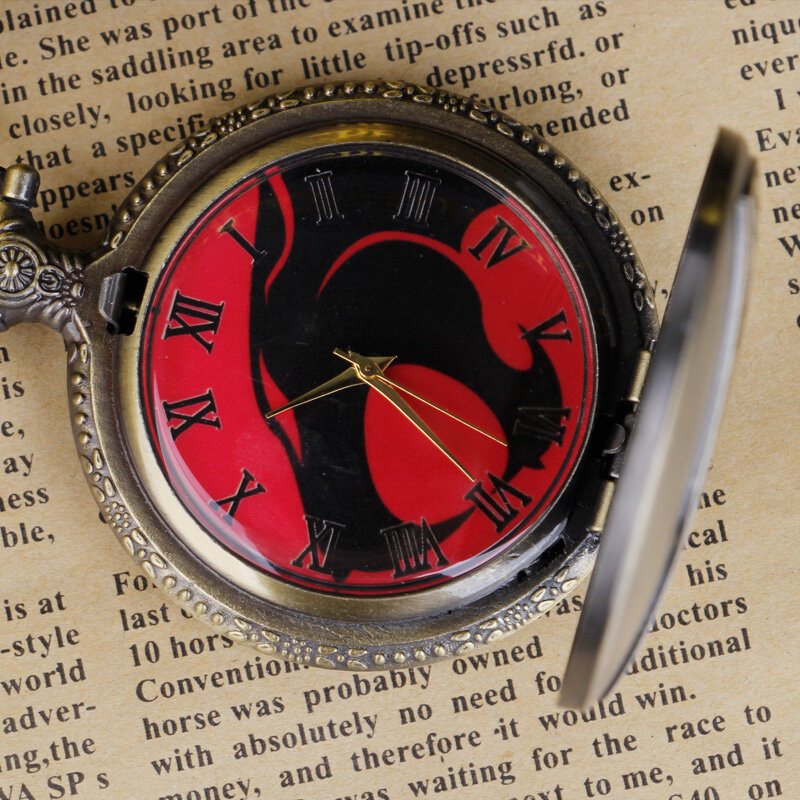 นาฬิกาควอตซ์ลายหมาป่าพร้อมจี้ห้อยคอสีสันสดใสผู้ชายผู้หญิงของขวัญคริสต์มาส