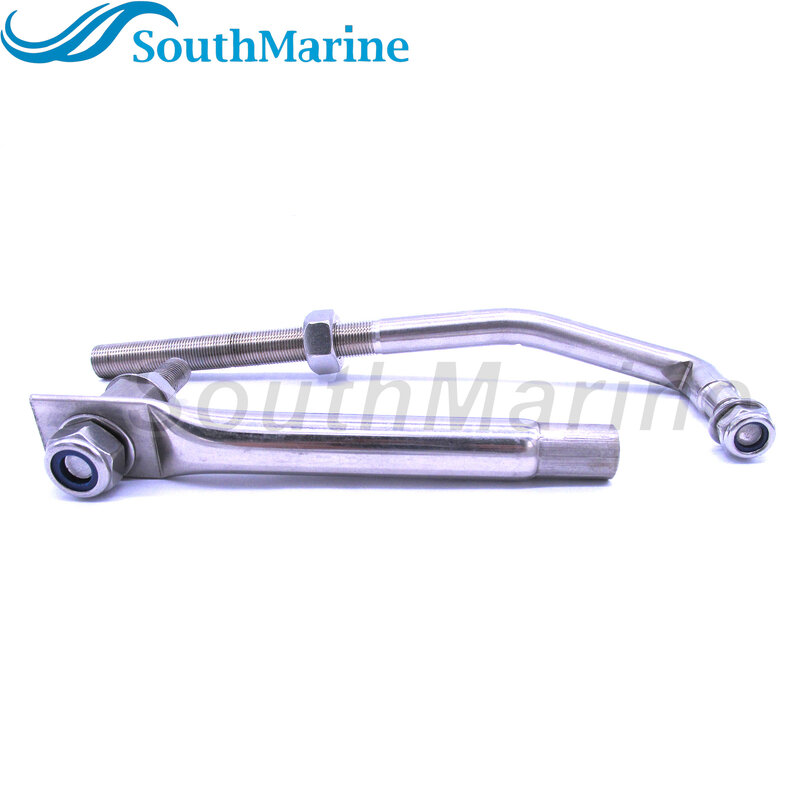 Barra de enlace de dirección de acero inoxidable para motor de barco, ajustable, 265-315mm/10,43-12,4 pulgadas