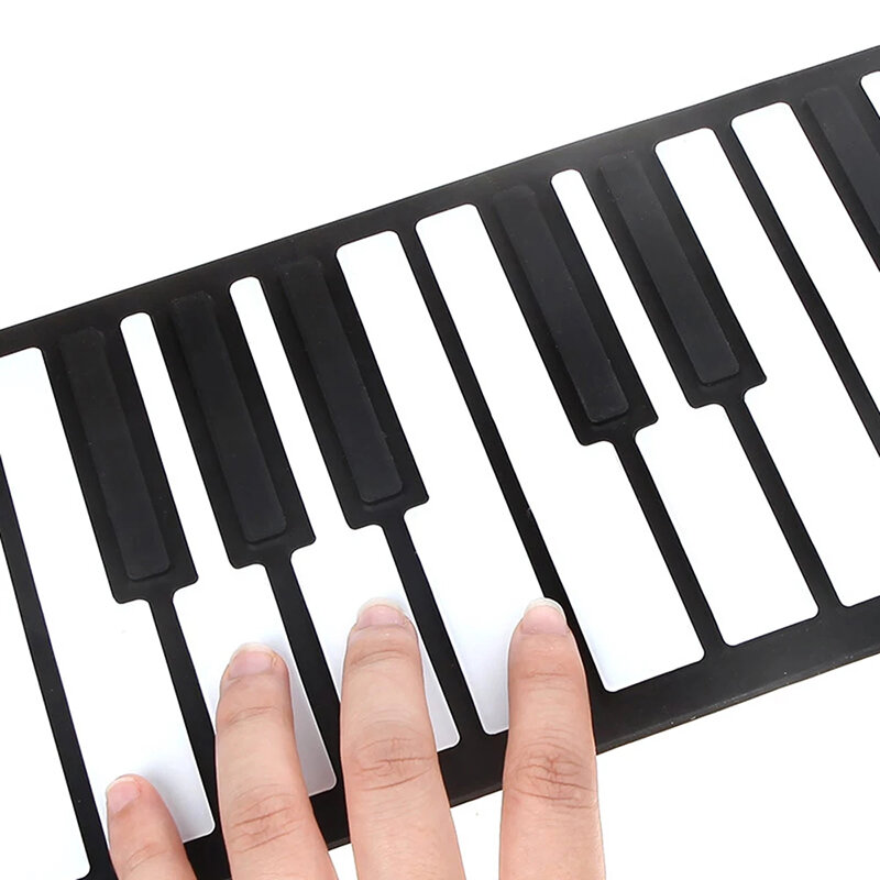 61鍵ポータブル柔軟なロールピアノホームおもちゃ大人/子供電子キーボードデジタルbluetoothアプリ接続内蔵話すで