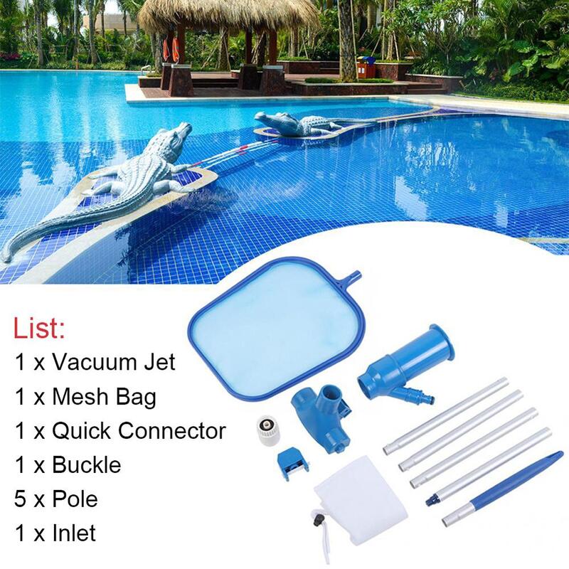 Portable Swimming Pool Pond Hot Spring Pool Fountain Cleaner Suction Head Pond Cleaning Leaf Skimmer Mesh Set Cleaning Tool