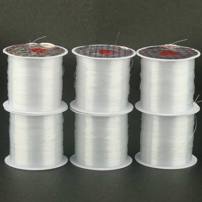 100-20meter 0.2-0.6mm Transparent Non-Stretch Strong Fish Line Beading Crystal Rope Nylon Wire String For Jewelry Making Finding