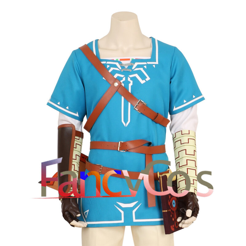 Skyward miecz HD Link BOTW Link tunika oddech dzikości Link niebieski Top kostium Cosplay niebieski płaszcz niebieska koszula gra Anime