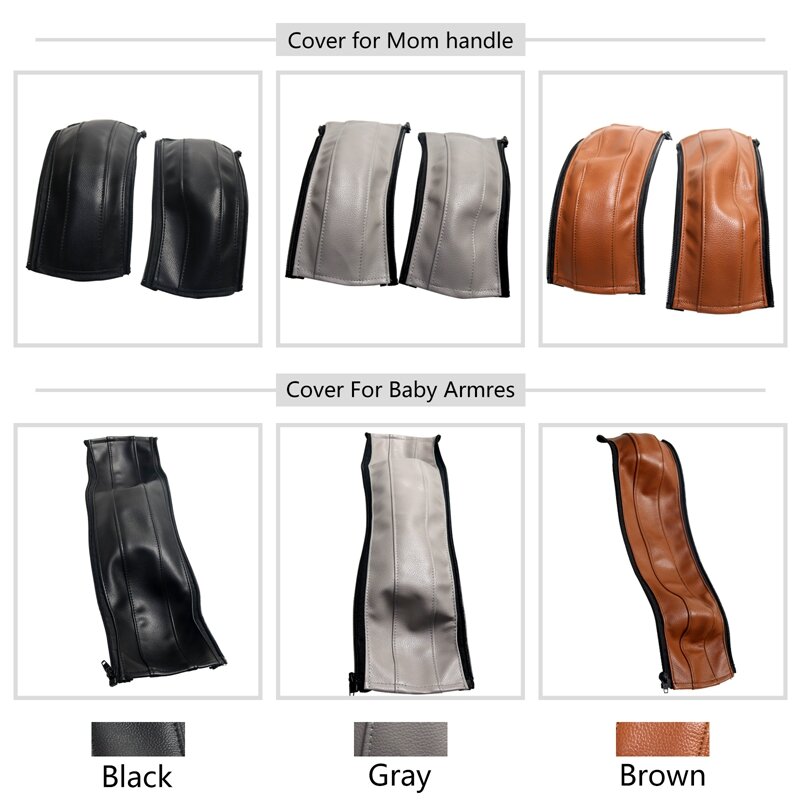 Cybex Eezy S Twist Leather Handle Cover, 2 Stroller Pram Sleeve Case, Tampa do braço, Acessórios para carrinho