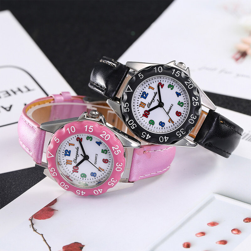 Jam tangan Quartz anak lelaki perempuan Timer jam desain merek Fashion kualitas tinggi