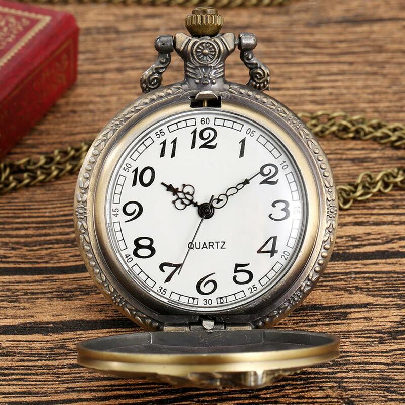 Bronze Napoleon Bonaparte ม้าอัศวินออกแบบโบราณควอตซ์นาฬิกาพ็อกเก็ตนาฬิกา Vintage Hero สร้อยคอจี้นาฬิกา FOB ของขวัญ