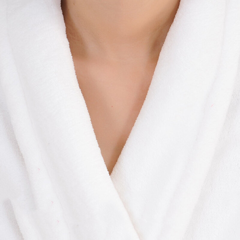 Roupão de banho feminino, roupão de banho de lã cor sólida manga comprida cinto bolsos roupão de banho sleepwear para mulheres