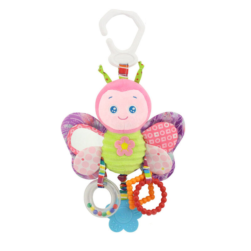 Развивающая плюшевая игрушки для младенцев 0-12 месяцев, колокольчики-погремушки в виде жирафа, игрушки, подвесные детские игрушки грызунки для коляски мягкие игрушки
