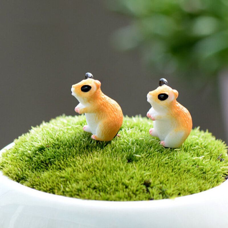 1/pçs diy joaninha animais miniaturas estatuetas mini artesanato estatueta planta pote jardim ornamento miniatura fada decoração do jardim