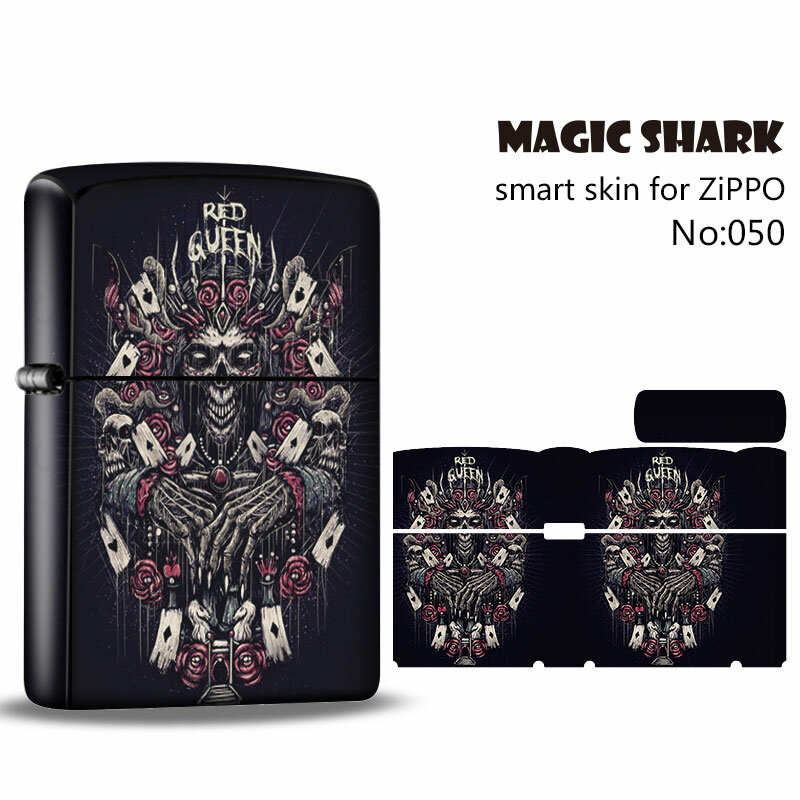 Magic Shark Vendetta Wolf Leaf Skull Devil Rabbit Batman Venom Stereo Film Cover Sticker Case for Zippo Lighter