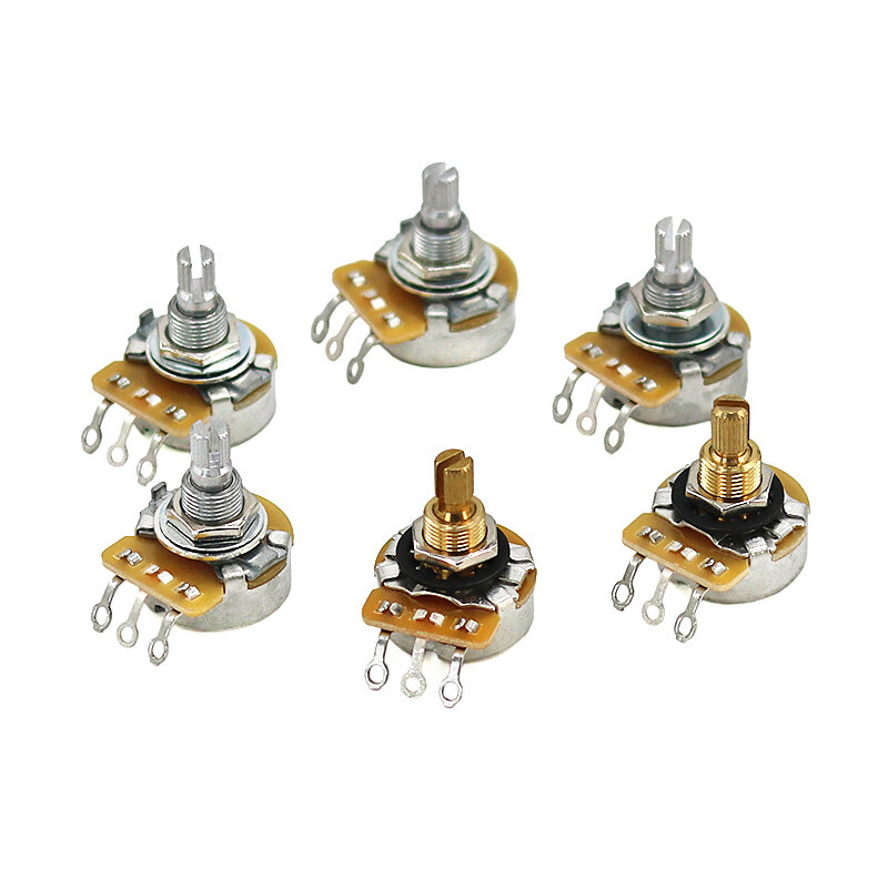Imported electric guitar bass copper axis aluminum axis CTS potentiometer volume tone electronic 250K/500K accessories