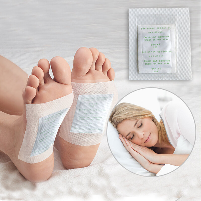 Parche de desintoxicación para pies + 10 piezas de cinta adhesiva para dormir, ayuda mejor a la desintoxicación corporal, adelgazante pegatina, yeso médico para el cuidado de la salud, 10 piezas
