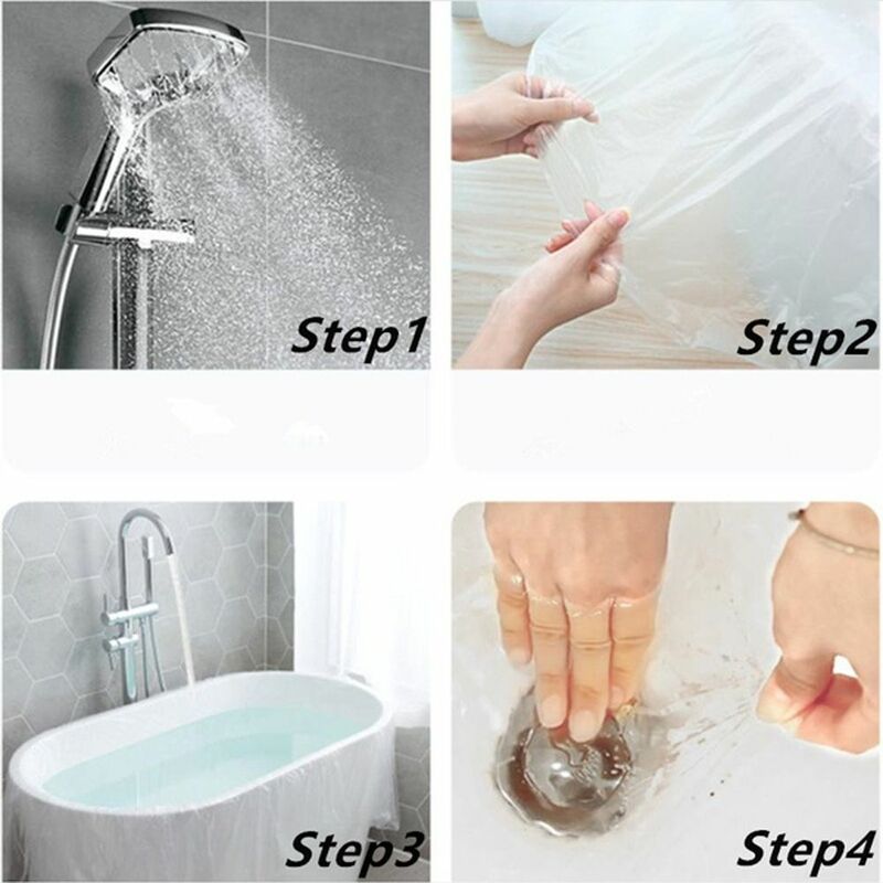 ผ้าคลุมอ่างอาบน้ำแบบใช้แล้วทิ้งสำหรับอาบน้ำทำจากฟิล์มหนาใช้ในอ่างอาบน้ำสำหรับเดินทางสปา