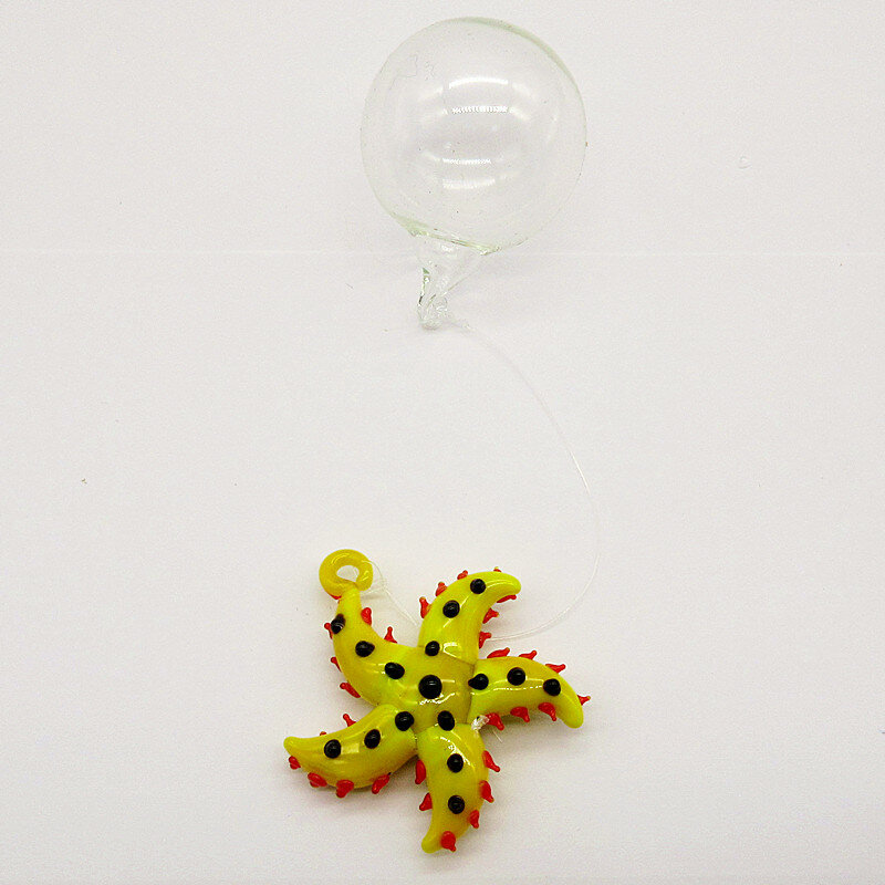 Micro Aquarium à bulles de verre flottantes, Figurines miniatures en forme d'étoile de mer, ornement de paysage, fournitures aquatiques