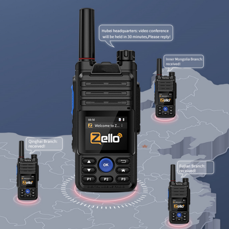 Freies Kopfhörer Zello Walkie Talkie 4G Realptt Radio Netzwerk Walkie Talkie 100 km Lange Bereich Amateur Mobile Radio