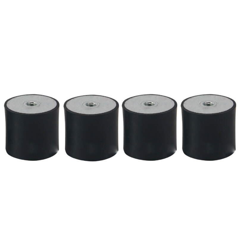 4-Pack Rubber Vibration Isolator Mounts, DD M5 M6 M8 Shock Absorbers threads on both sides