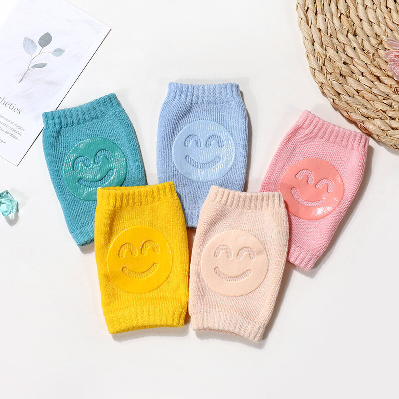 New smiley children's knee pads non-slip baby crawling knee pads boys and girls safe knee pads moms don't have to worry