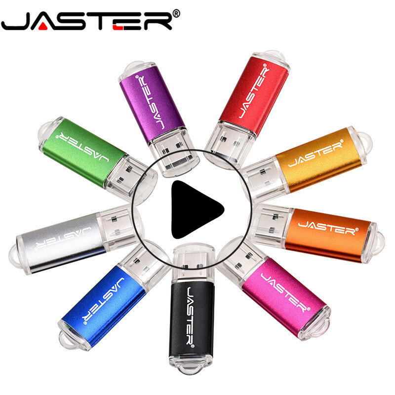 JASTER Mini Pen Drive USB Flash Drive 4Gb 8Gb 16Gb 32Gb 64Gb 128Gb Flashdisk logam Usb 2.0 Flash Drive Memori Kartu Usb Stick