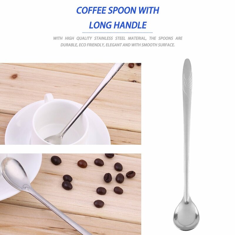 304 Stainless Steel Coffee Spoon Round Head Spoon Korean Style Spoons Honey Dessert Gift Mixing Spoon